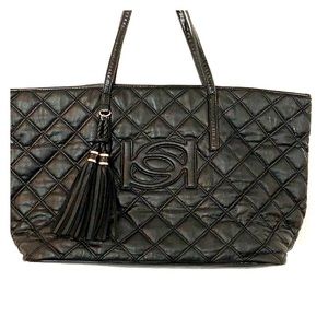 bebe Weekend Quilted Leather Tote